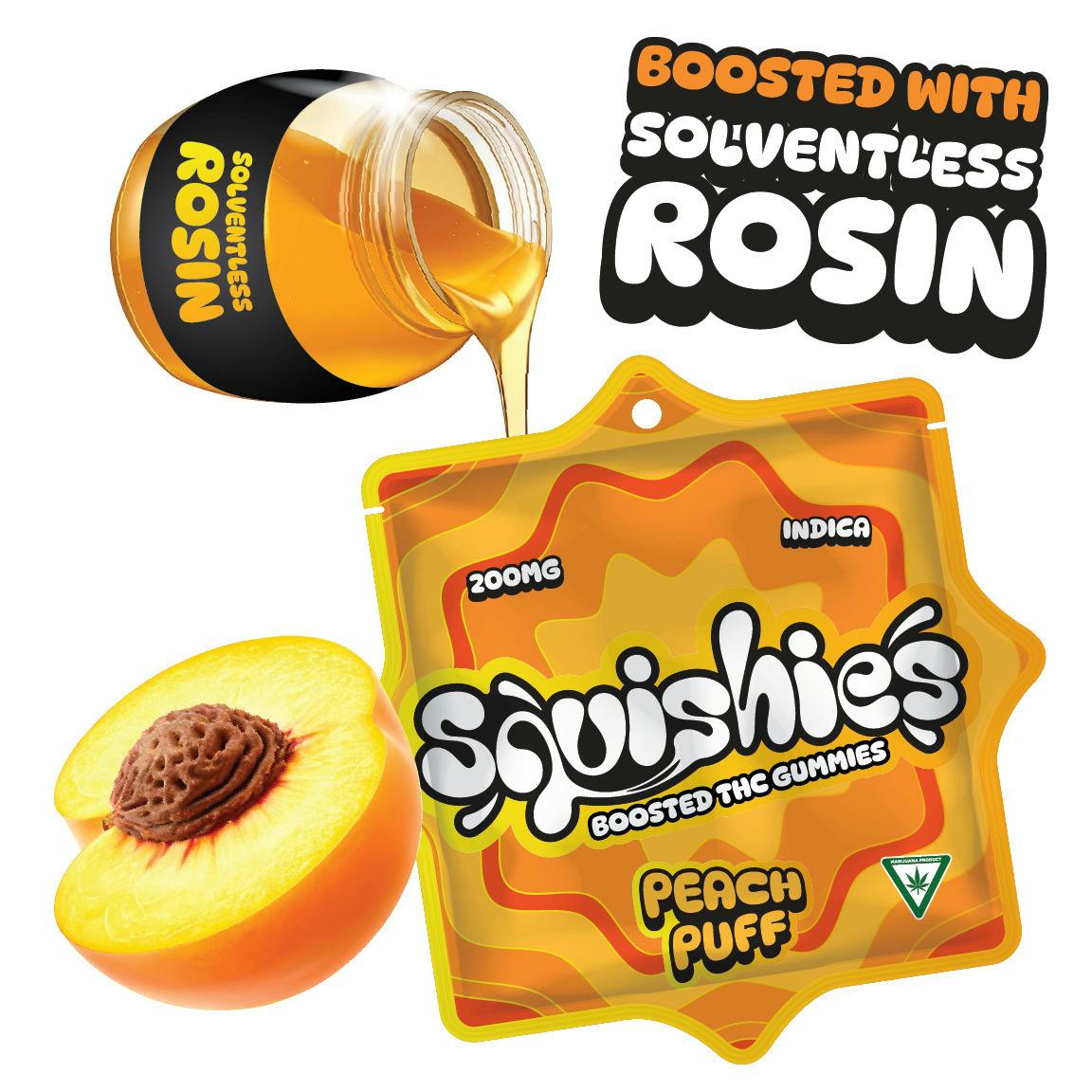 Squishies - 200mg Rosin Gummies - Peach Puff (I)