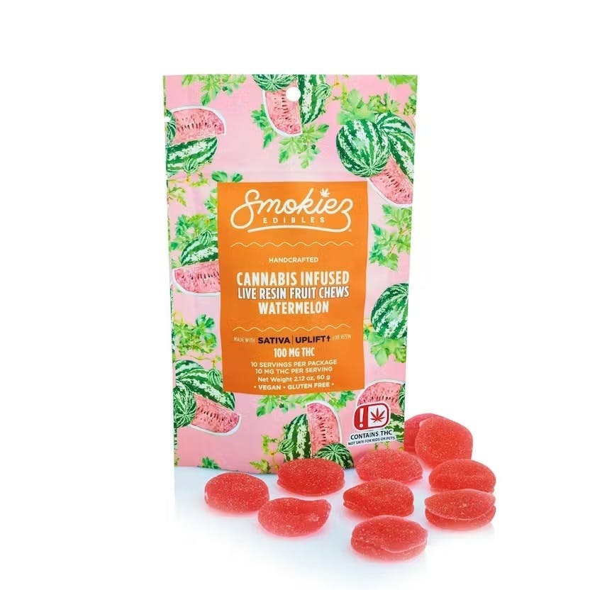 Smokiez: Edible - Live Resin Gummies - Watermelon - 100mg