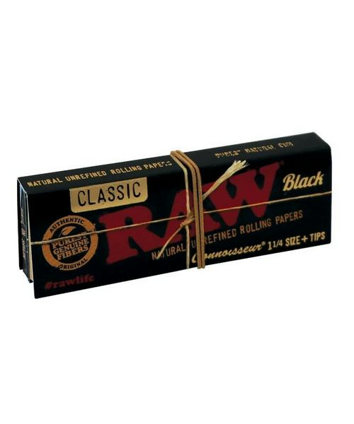 Rolling Papers + Tips - 11/4" - Black - Connoisseur