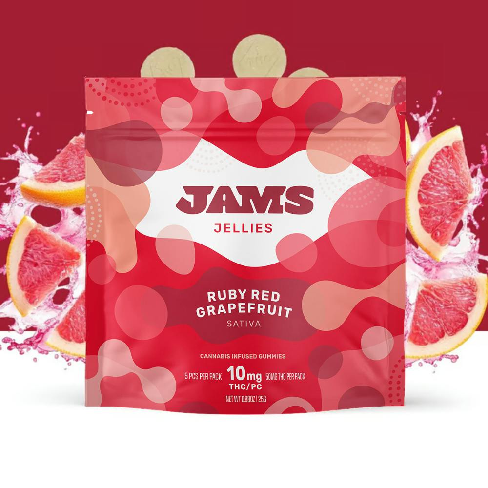 Jams | Edible | Jellies | Sativa | Ruby Red Grapefruit | 100mg | 10 Pack at Simply Green