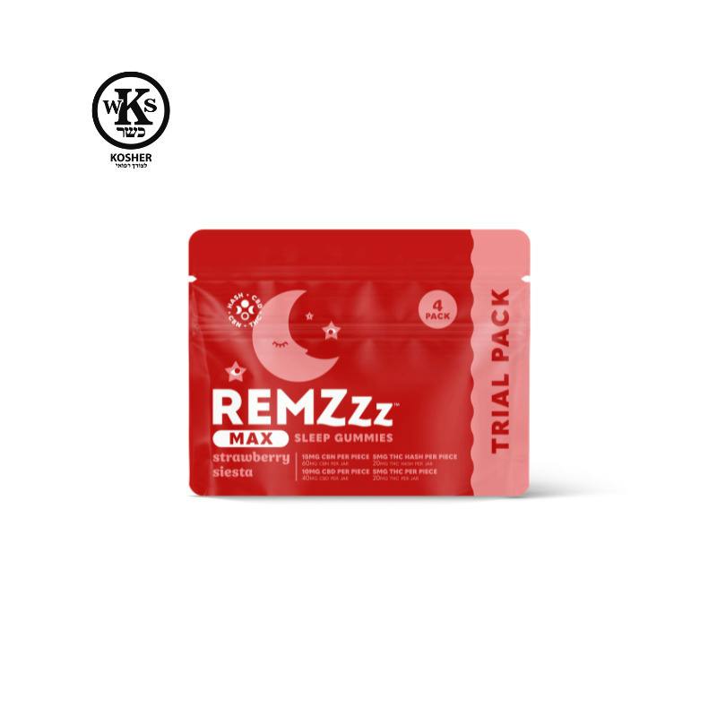 REMZzzz | Edible | Sleep Gummies | Trial Pack | Strawberry Siesta | 10mg x 4pk at Simply Green