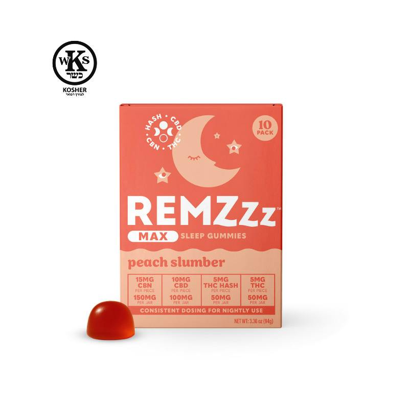 REMZzzz | Edible | Sleep Gummies | Peach Slumber | 10mg x 10pk