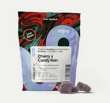MFNY | Edible | Live Rosin Gummies | Indica | Cherry x Candy Rain | 10mg x 10pk