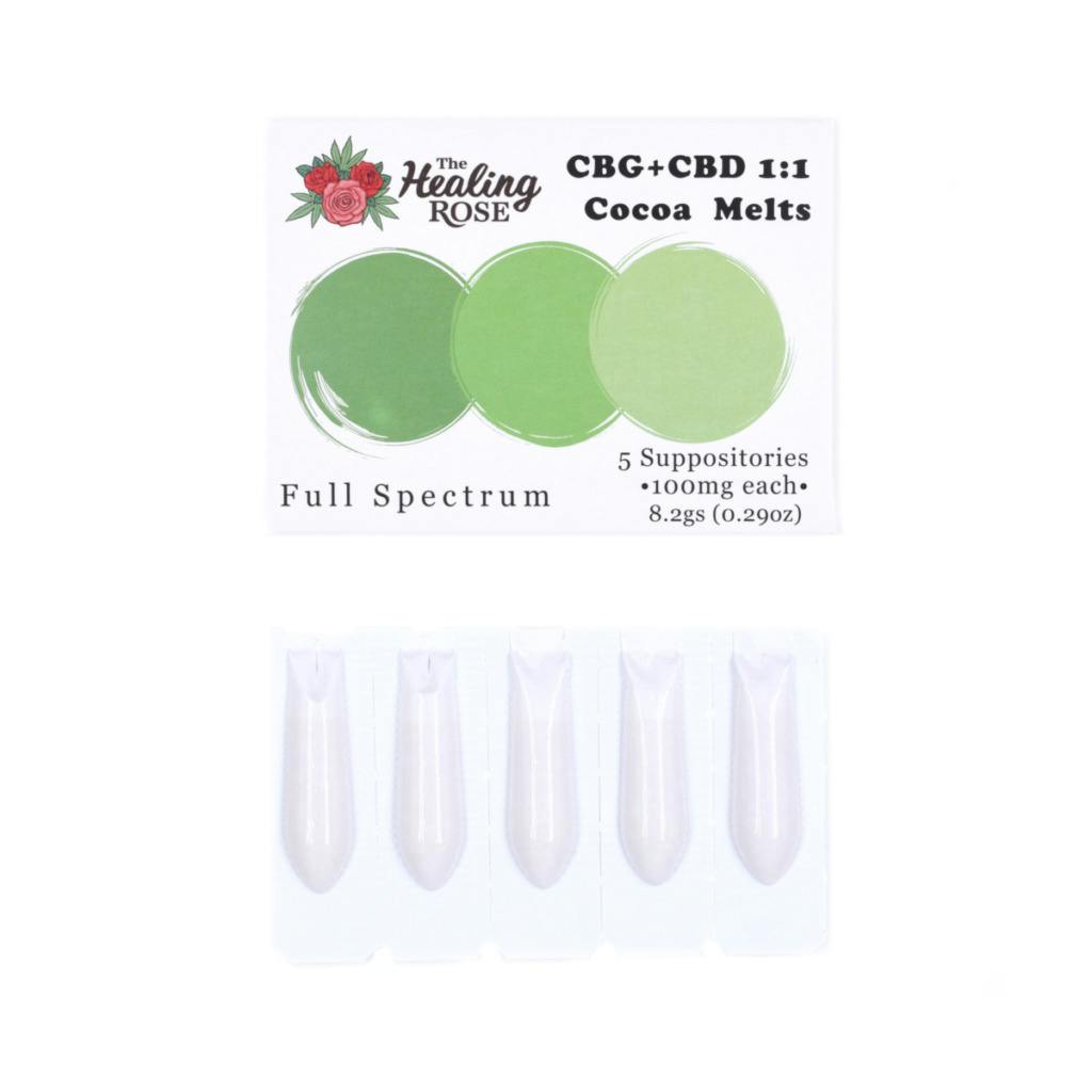 CBD+CBG Cocoa Melts Broad Full Spectrum Suppositories