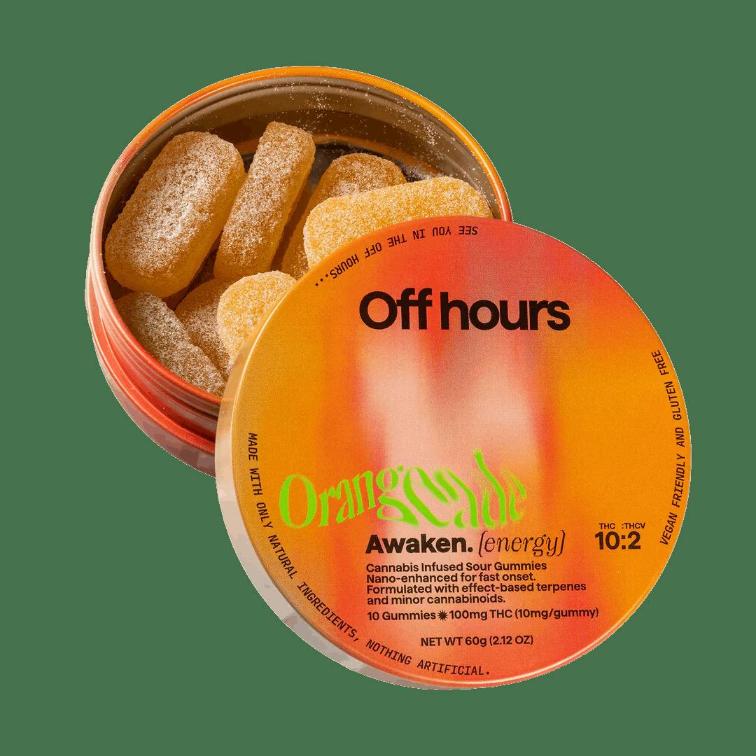 Off Hours | Orangeade "Awaken" Sour Gummies | 10:2 THC:THCV | 10 Pack