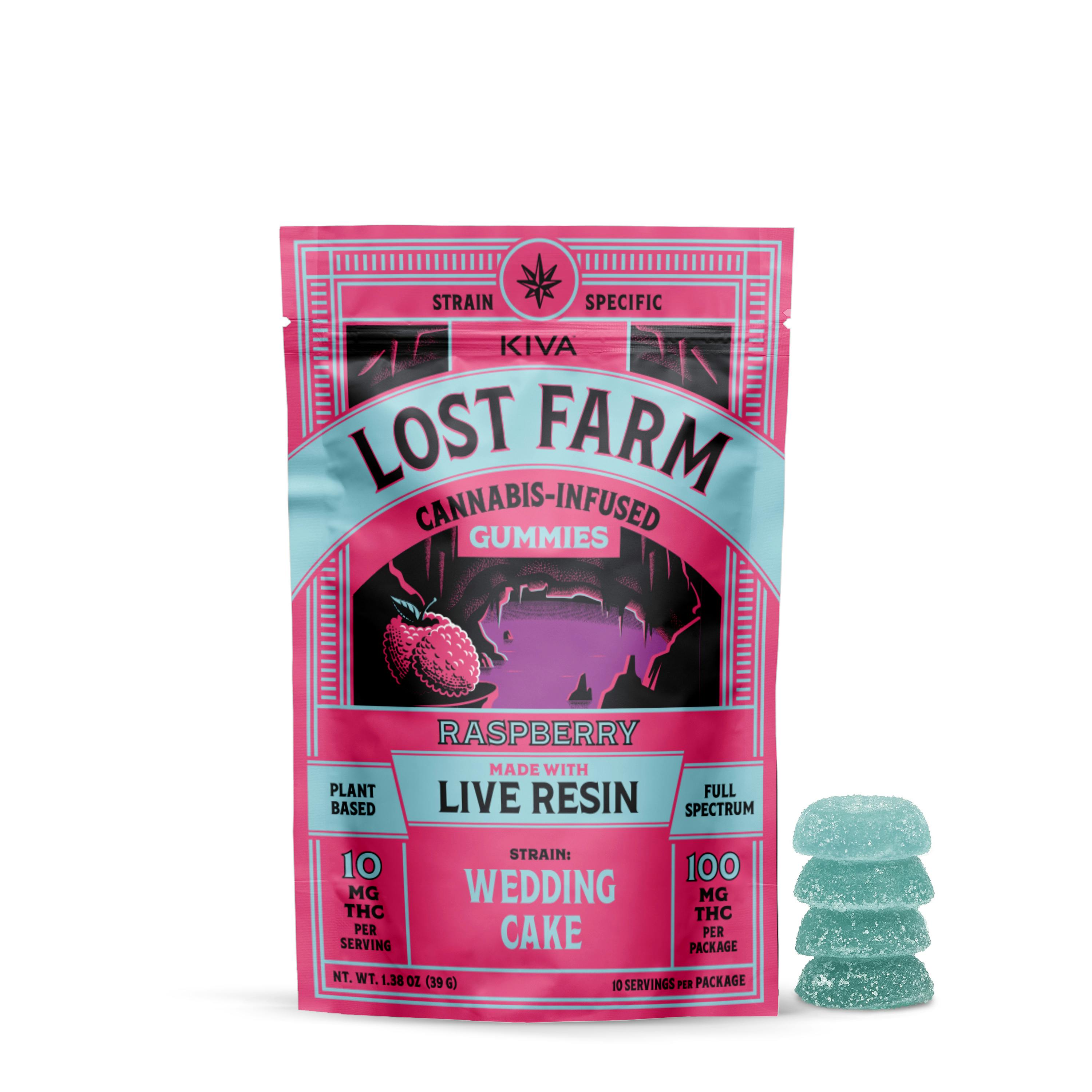 Raspberry x Wedding Cake Live Resin Gummies | 10 Pack