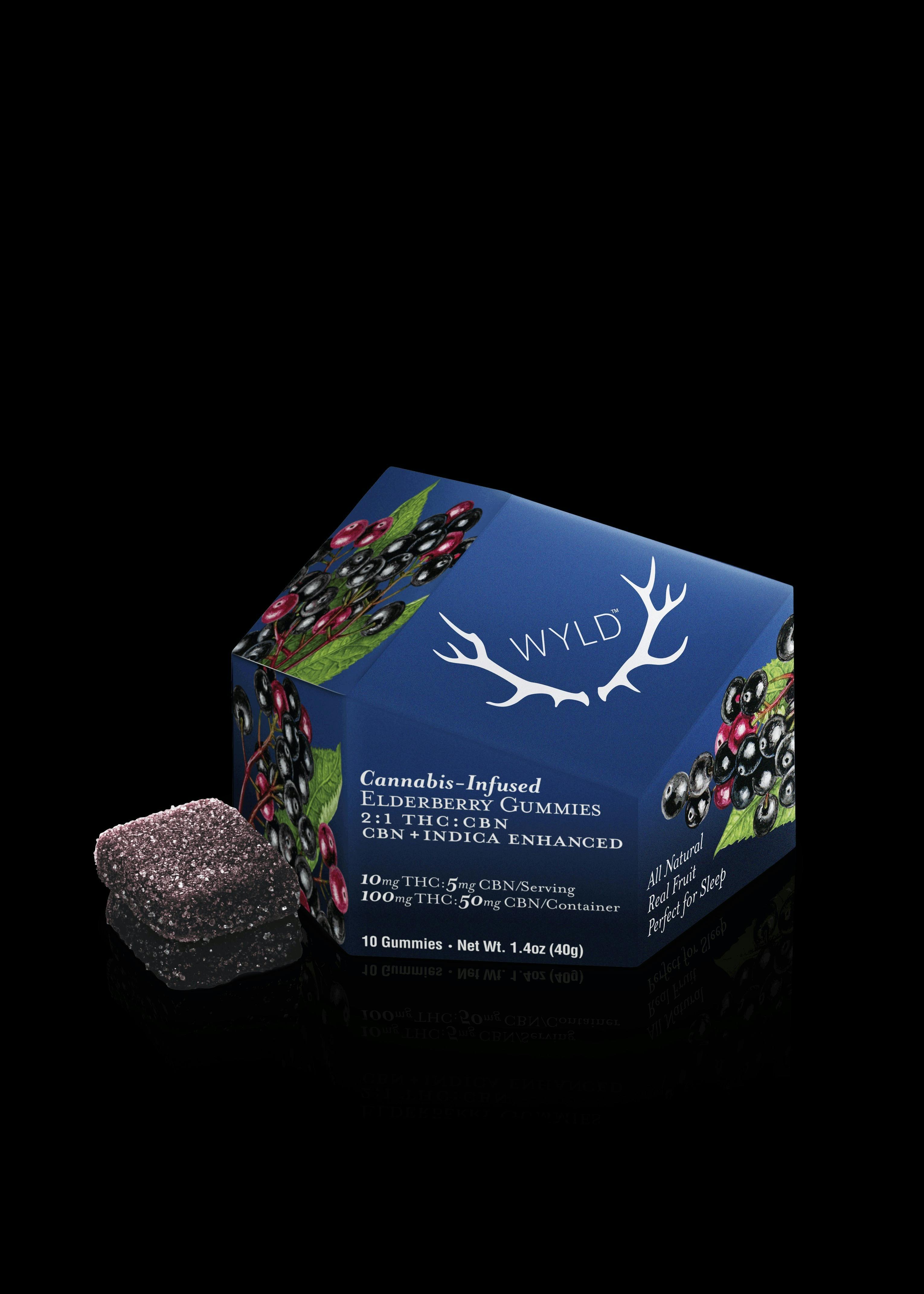 WYLD - 100mg Sleep Gummies - Elderberry (THC/CBN 1:1)