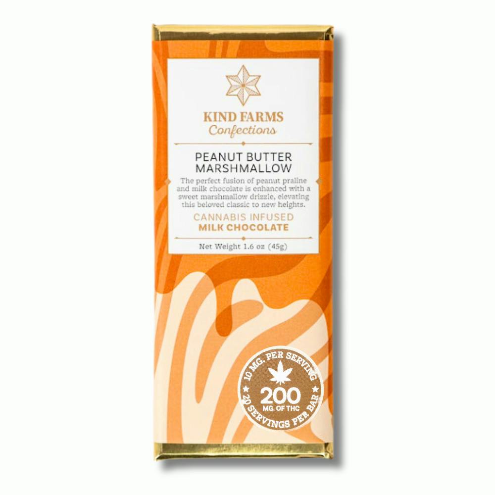 PB Marshmallow Milk Chocolate Bar | [200mg] | Kind Farms
