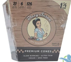 Blazy Susan Unbleached 1 1/4 Pre-Rolled Cones - 6pk