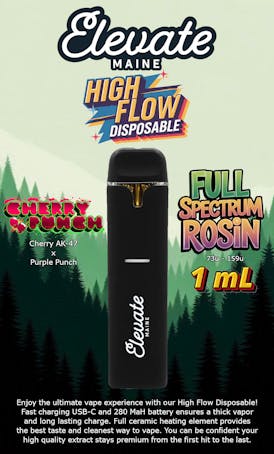 1mL Cherry Punch Full Spectrum Rosin High Flow Disposable