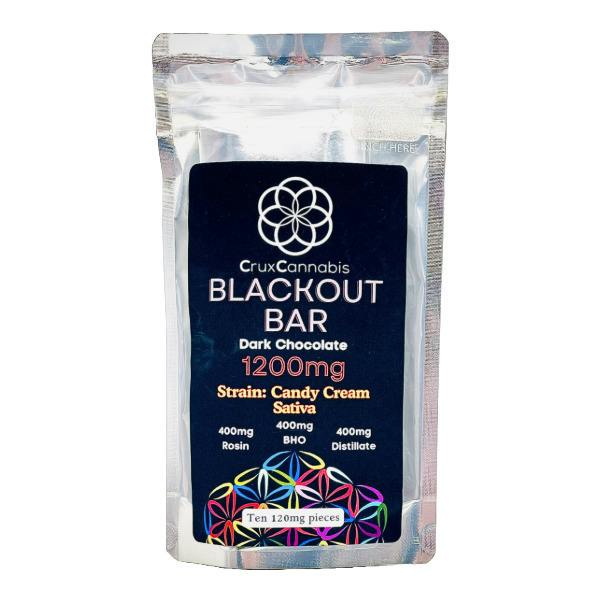 1200mg Crux Blackout Bar - Candy Cream Sativa Dark Chocolate