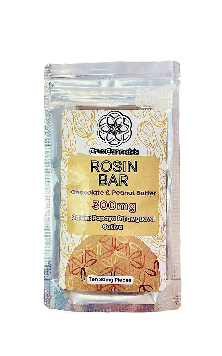 300mg Papaya Strawguava Rosin Bar - Peanut Butter Chocolate Sativa