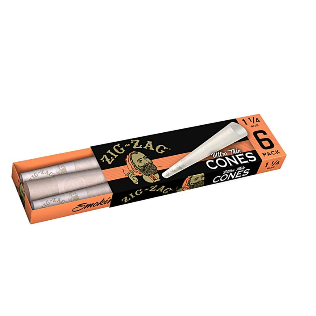Zig Zag 1 1/4" Ultra Thin Cones 6pk Rolling Papers Each at Green Dragon Dispensary - Ocala