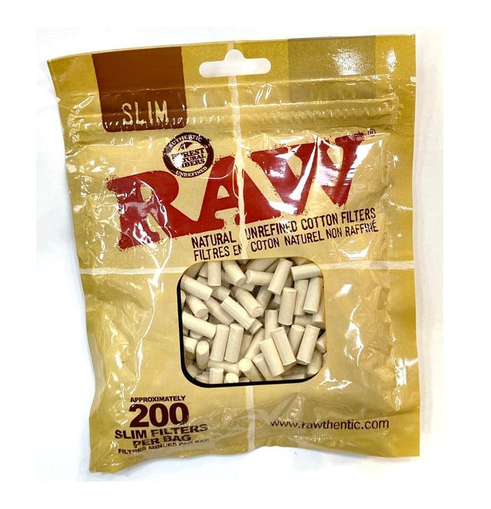 Raw Slim Cotton Filters Bag - 200ct