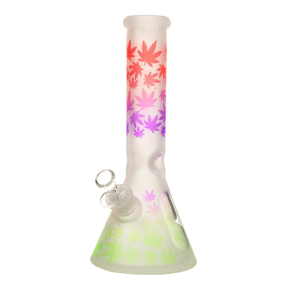 12" 7mm Faded Leaf Glass Bong