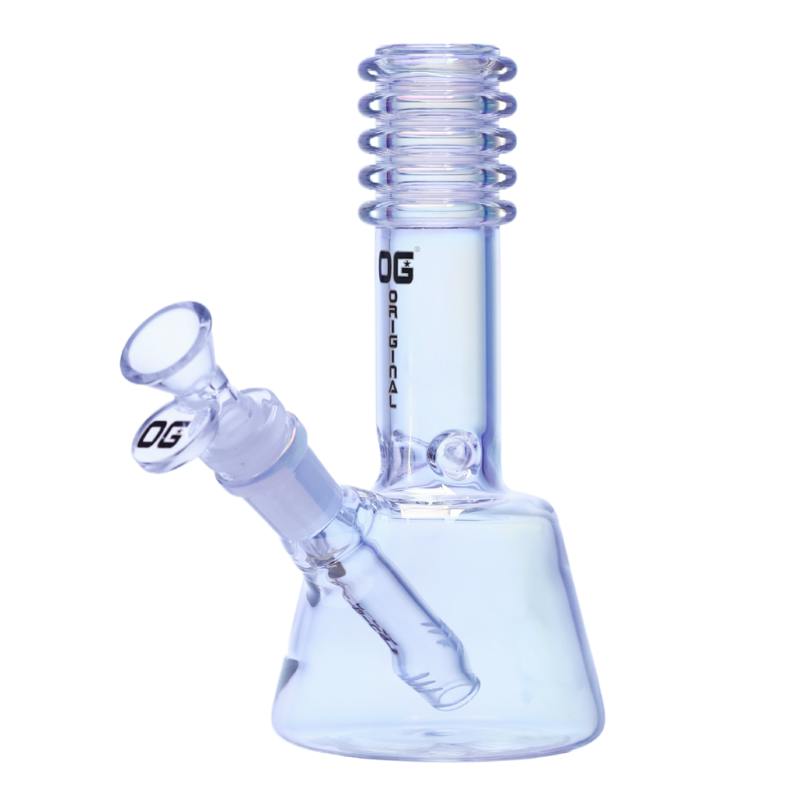 8" OG Original Ice Ribbed Beaker Bong-A