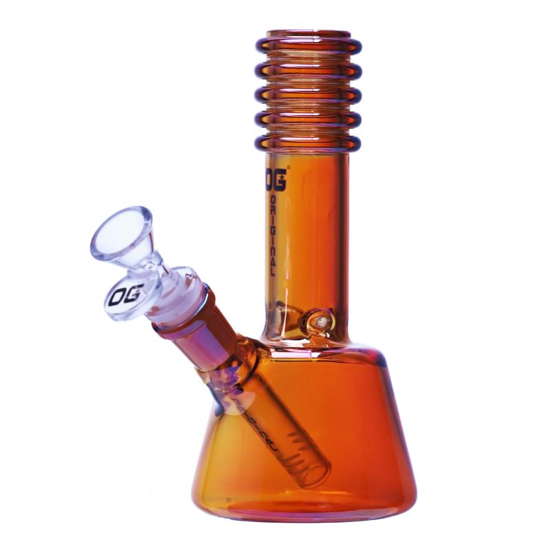 8" OG Original Ice Ribbed Beaker Bong-B