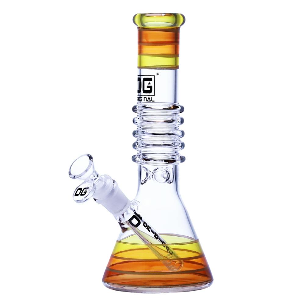 10" OG Original Rainbow Ring Beaker Bong (Gold)