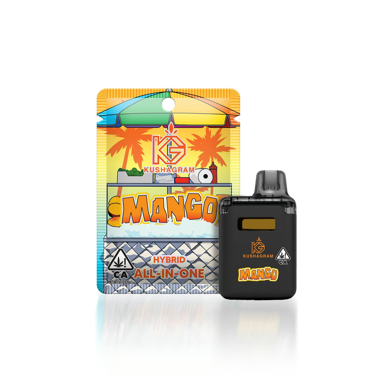 Mango AIO Vape - 1g by KUSHAGRAM