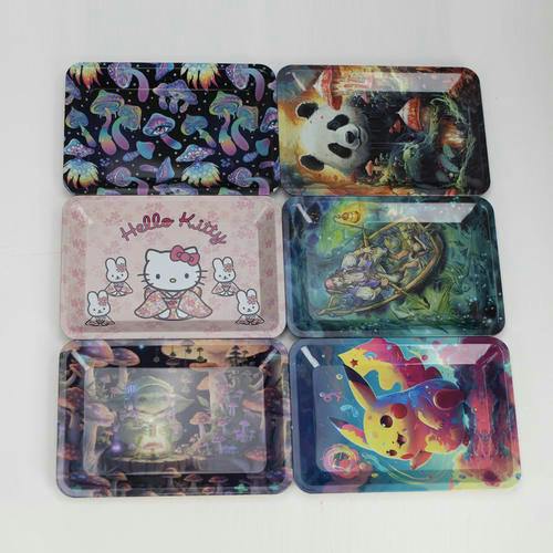 O ASSORTED DESIGN METAL TRAY SMALL