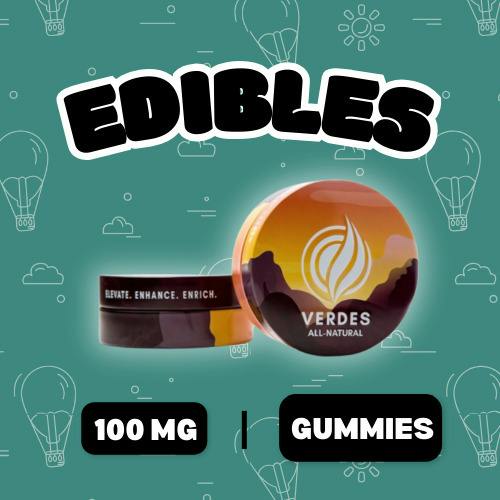 Peach Gummies | 100mg THC 100mg CBD | Verdes