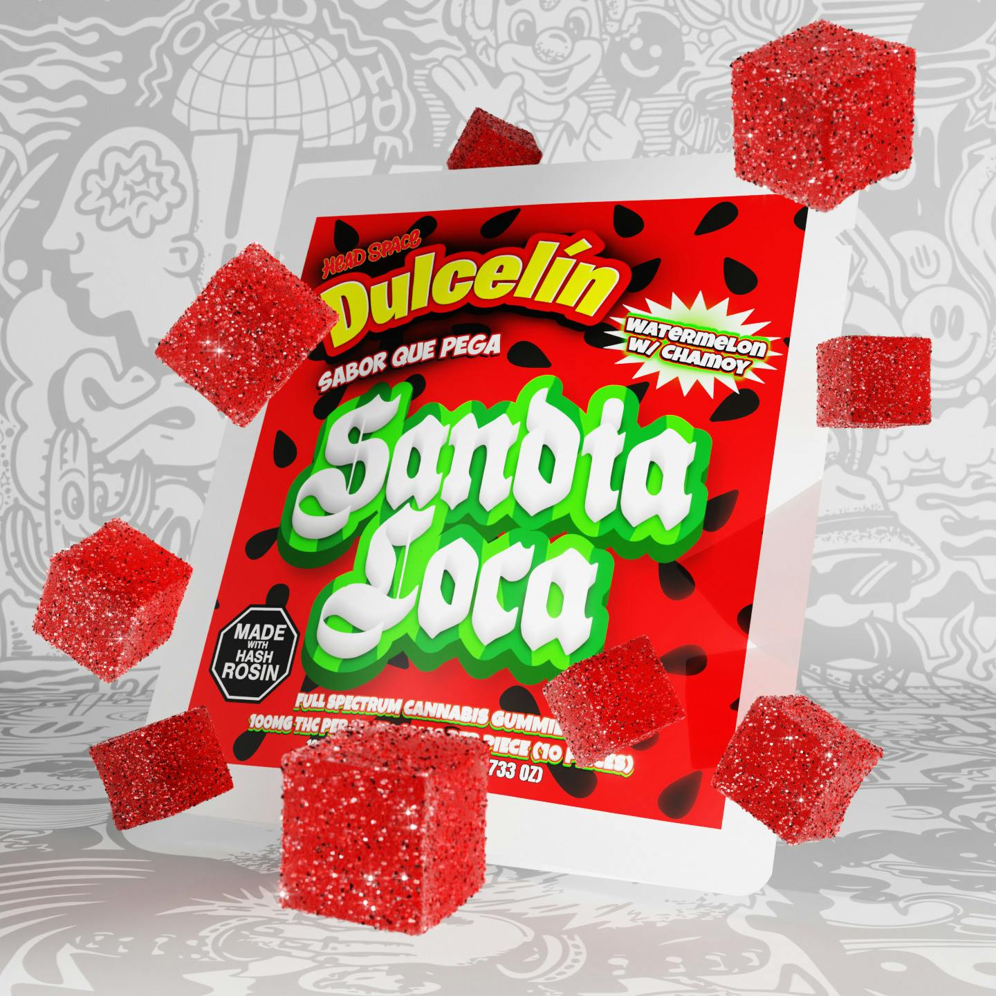 Tropical Picante | 100mg Rosin Gummies | Dulcelin