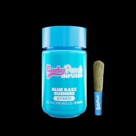 Blue Razz Gushers | Infused Mini Pre-Roll Pack 0.5g (5ct)