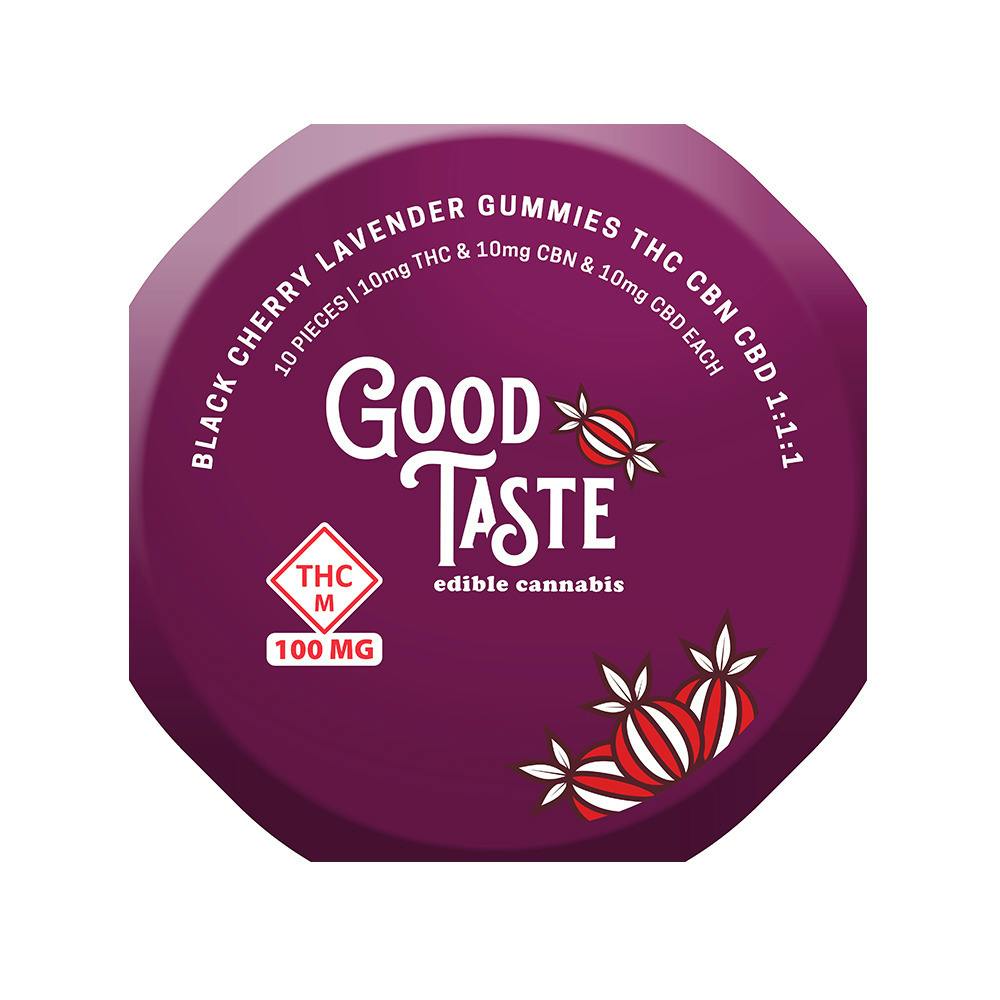 Black Cherry Lavender | 1:1:1 THC:CBN:CBD Gummies