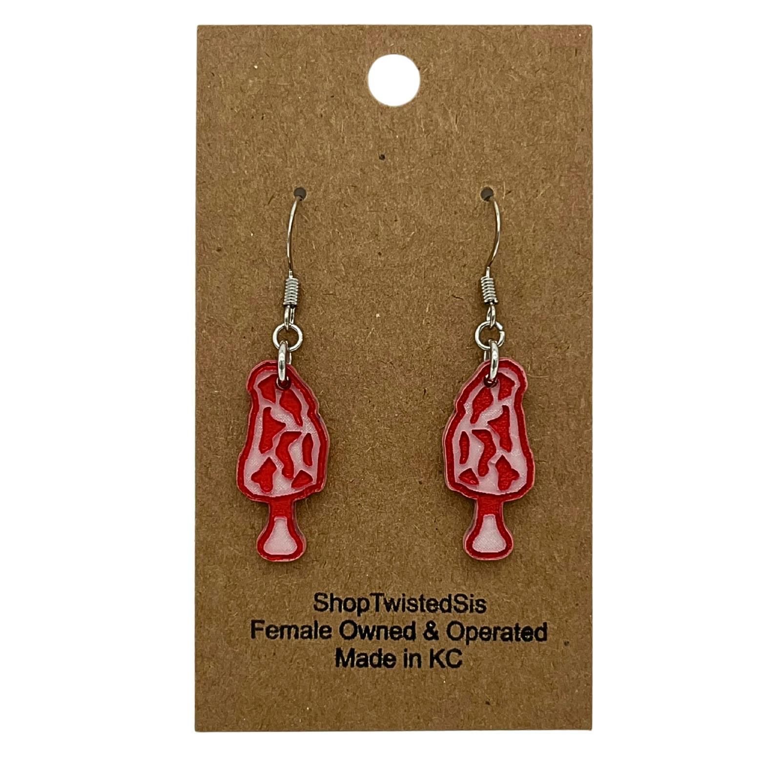 Morel Mushroom | Dangle Earrings