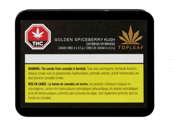 Top Leaf - Golden Spiceberry Kush Caviar Cones Group - 4x0.5
