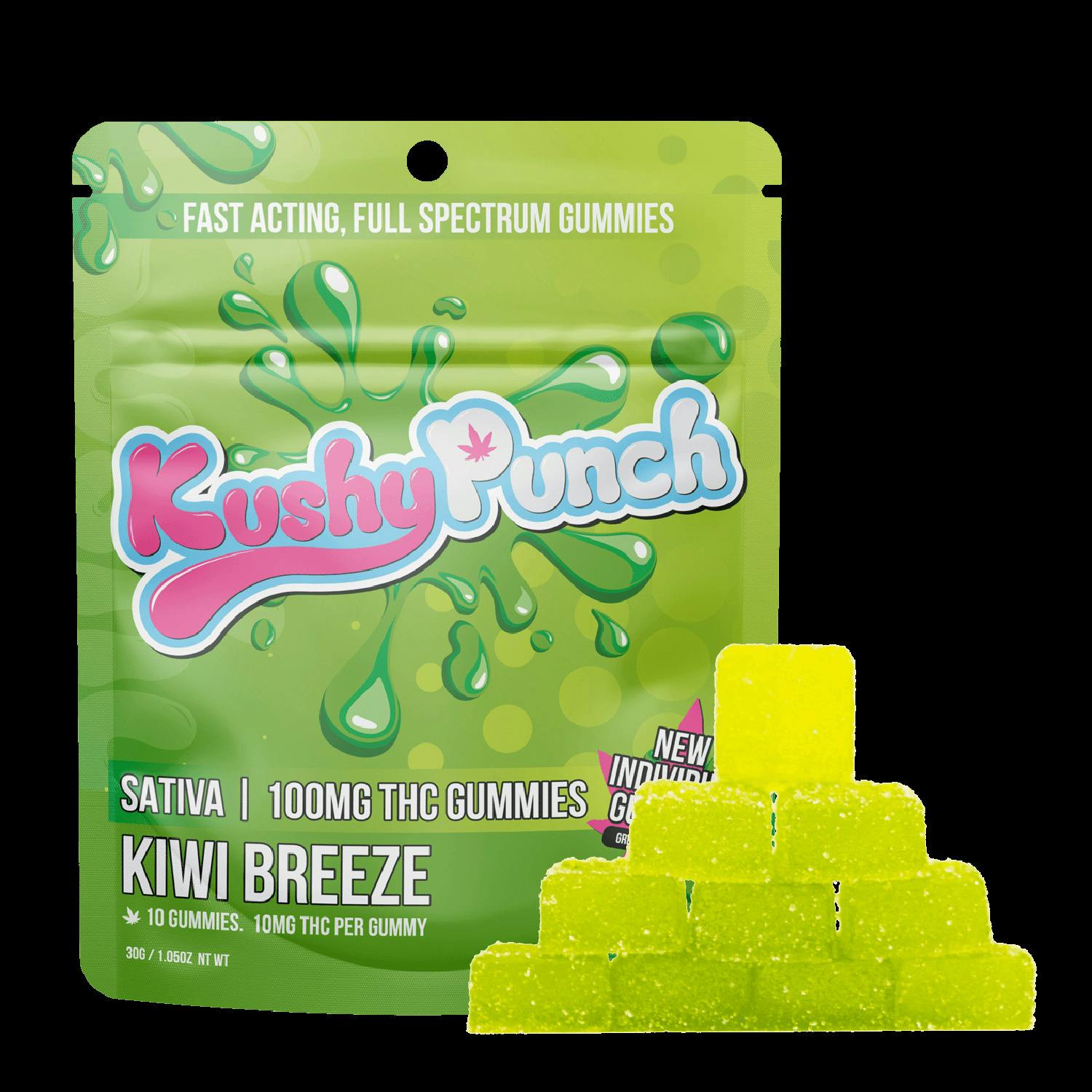 Kiwi Breeze | Gummies | 100mg (20pcs) cannabis product