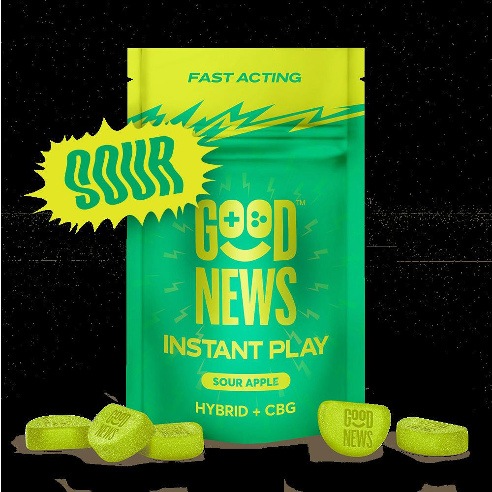Sour Apple | 1:2 CBG:THC Instant Play Gummies | 100mg (20pcs) cannabis product