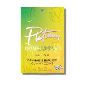 Platinum Vape 100mg Gummies - Pineapple