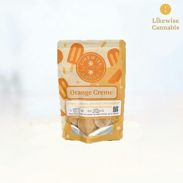 10-PACK 1000MG ORANGE CREAM GUMMIES - LIKEWISE