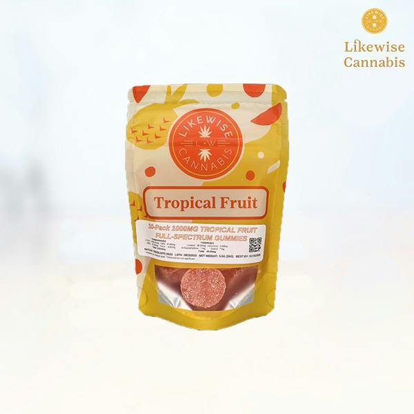 10-PACK 1000MG TROPICAL FRUIT GUMMIES - LIKEWISE