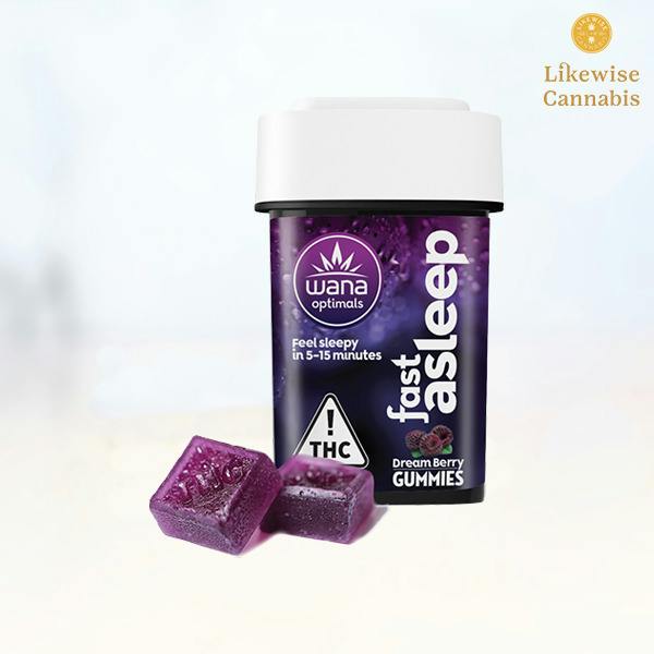10-PACK 100MG 10:2:2:2:1 CBD/CBN/CBG/THC/MELATONIN DREAMBERRY FAST ASLEEP GUMMIES - WANA