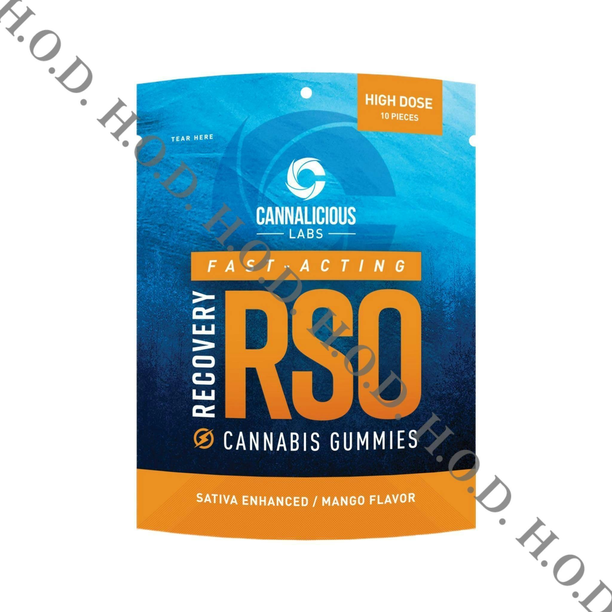 Cannalicious Mango Recovery RSO Gummies