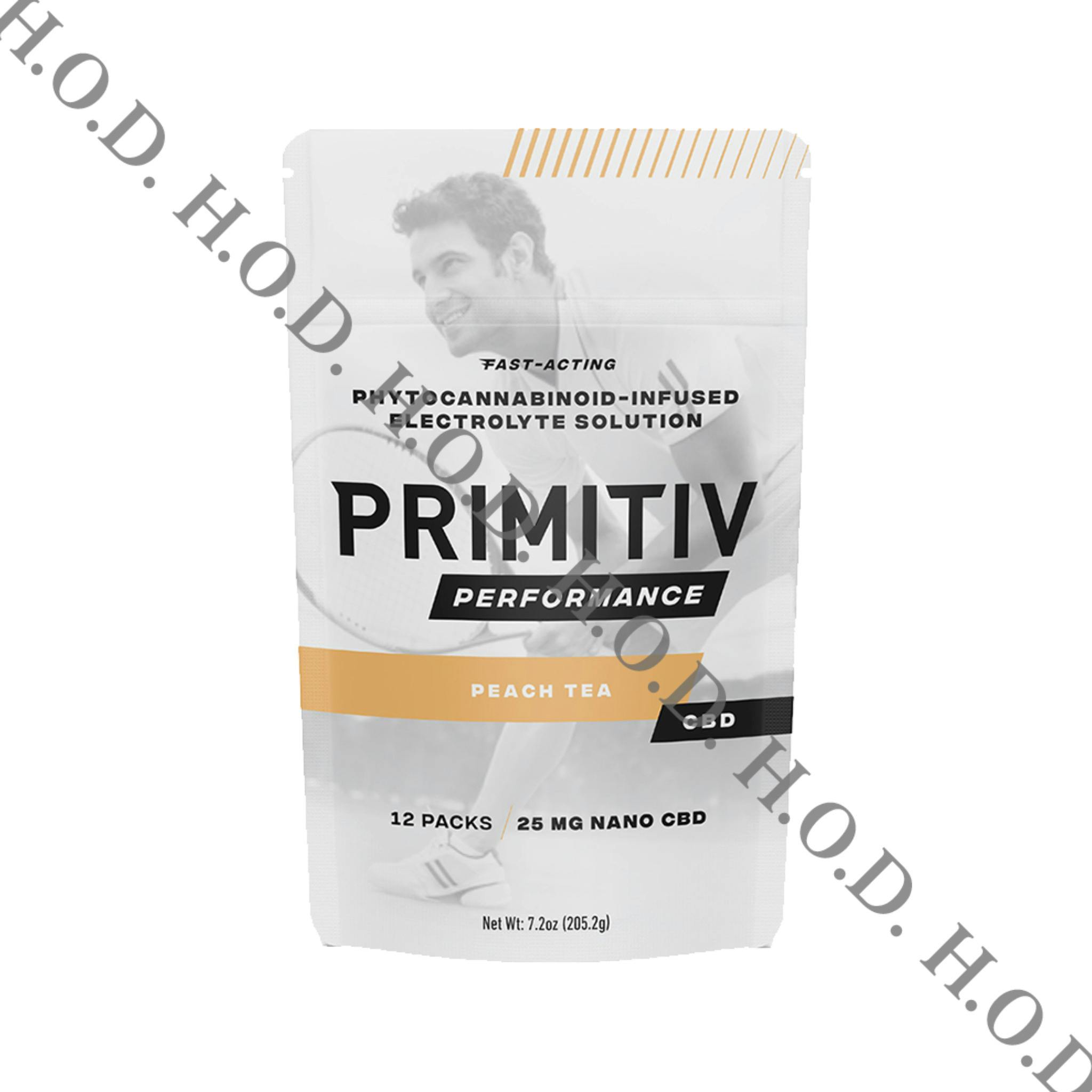 Primitiv Performance Peach Tea CBD Rehydration Mixes 12x