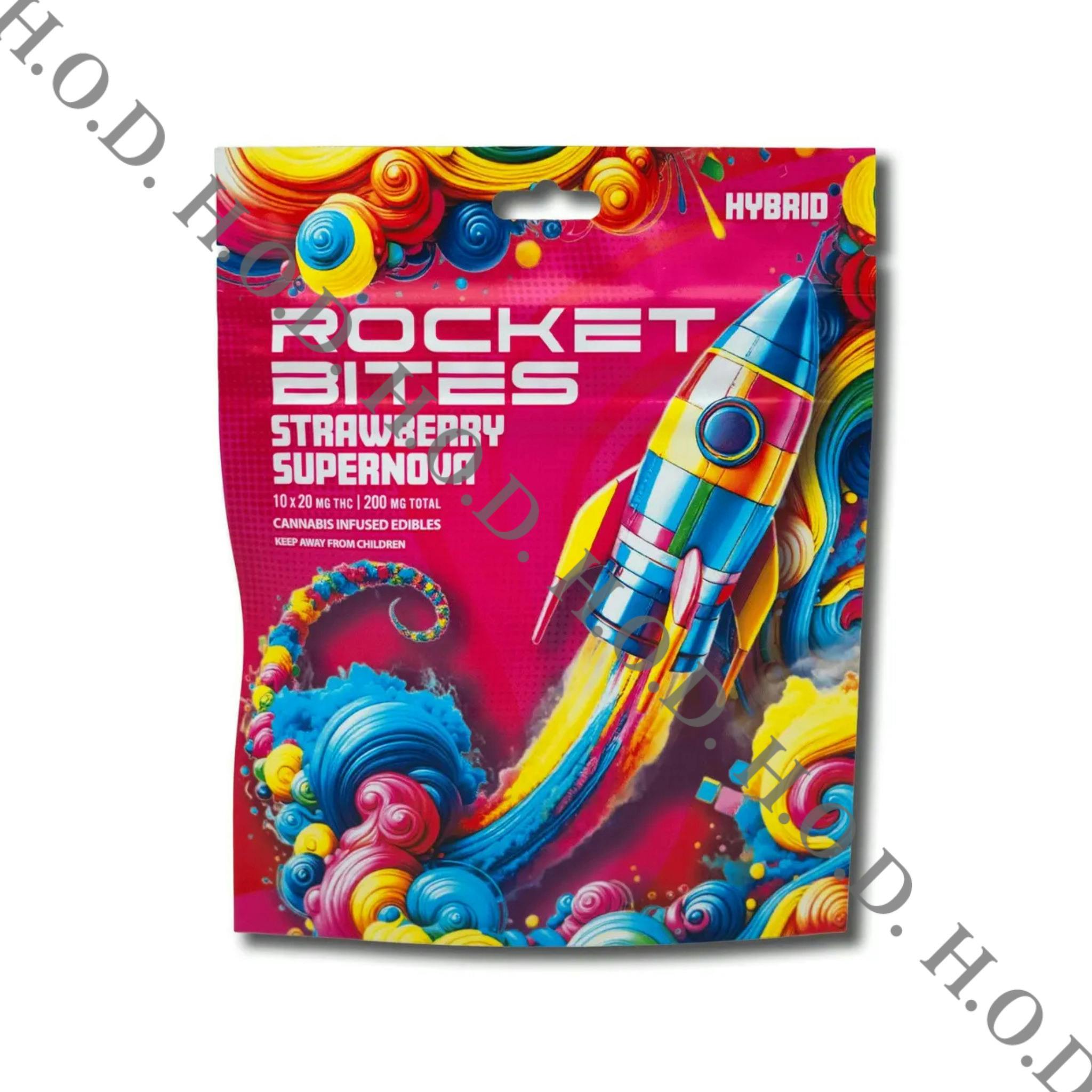 Rocket Bites Strawberry Supernova Gummies