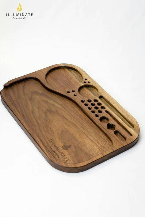 Walnut King Size Rolling Tray - K2