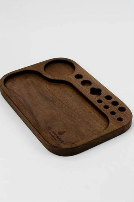 Walnut Regular Rolling Tray - Dark Brown