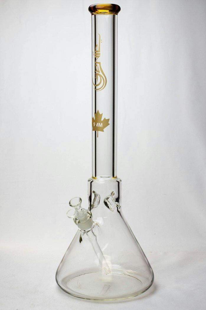 Genie 23" Giant Beaker 9mm Glass Water Bong - Yellow