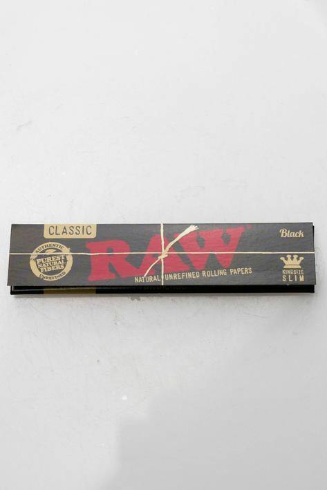 RAW Black Natural Unrefined Rolling Paper - King Size
