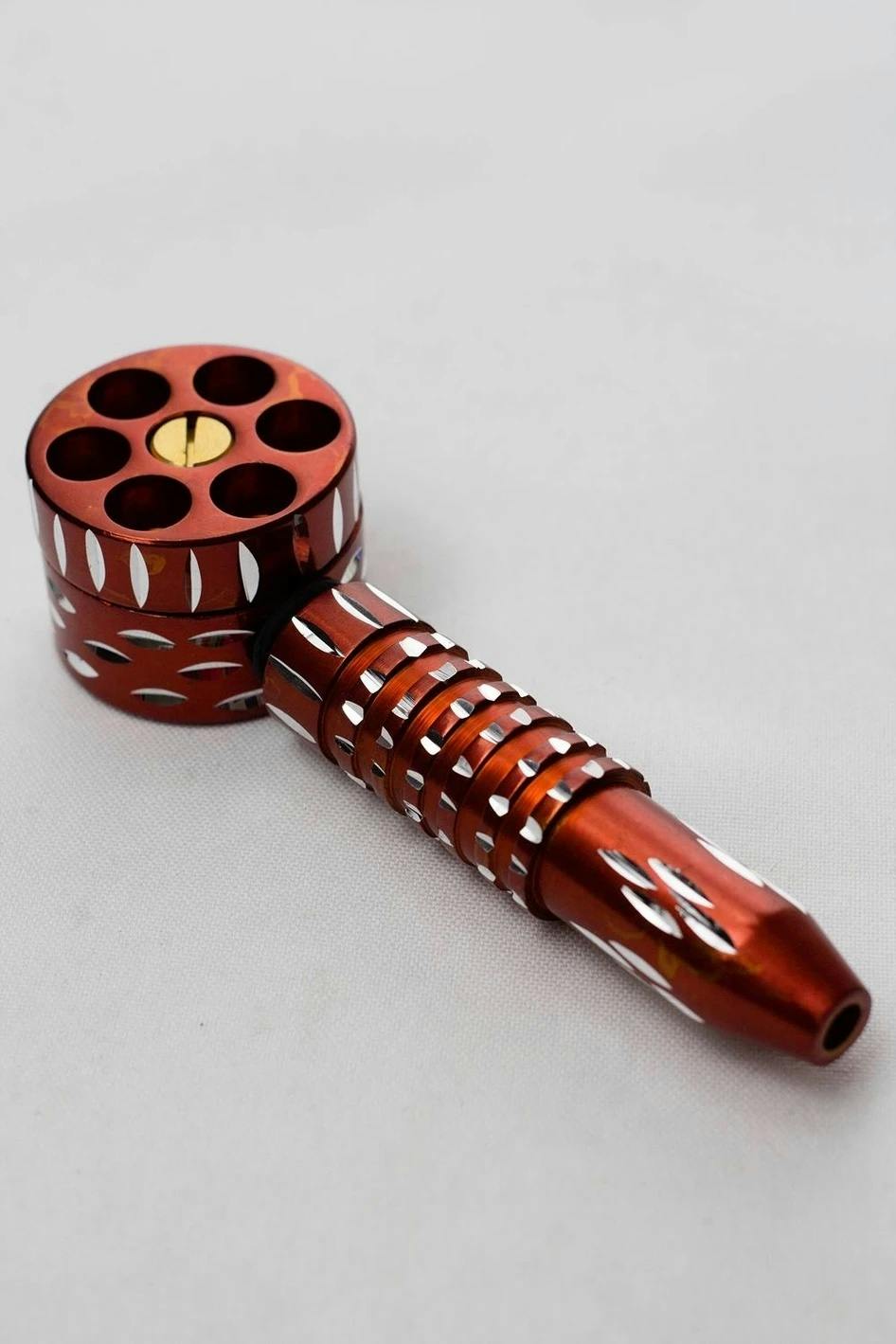 4.5" Multiple Chambers Revolving Metal Pipe - Red