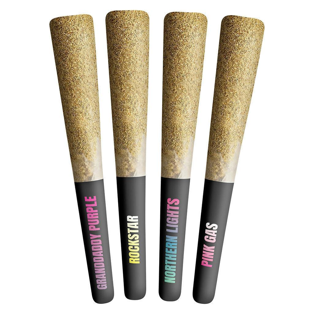 Shatterizer - Shatter Diamonds & Kief Triple Infused Pre-Roll Taster Pack - Hybrid - 4x0.5g