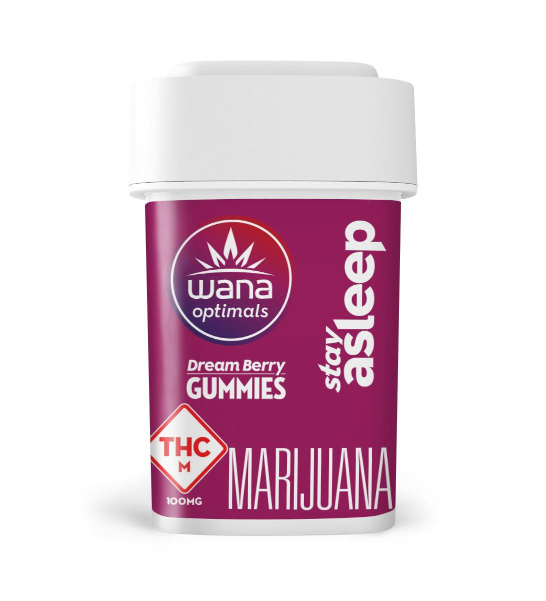Wana: Wellness Gummies | Stay Asleep Dream Berry 4:2:1:1 | 200mg CBD : 100mg THC : 50mg CBN : 50m...