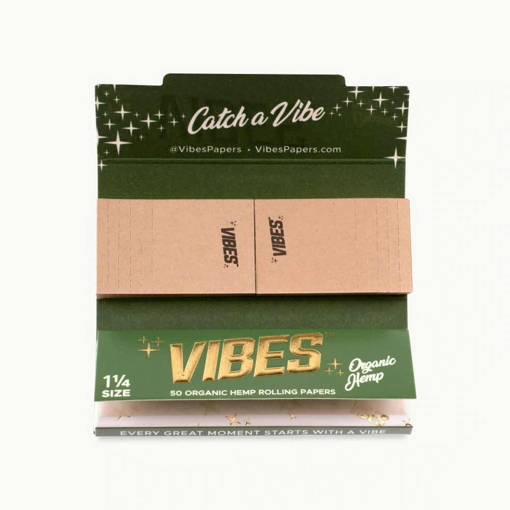 Vibes Organic Hemp 1 1/4 Rolling Papers w/ Tips