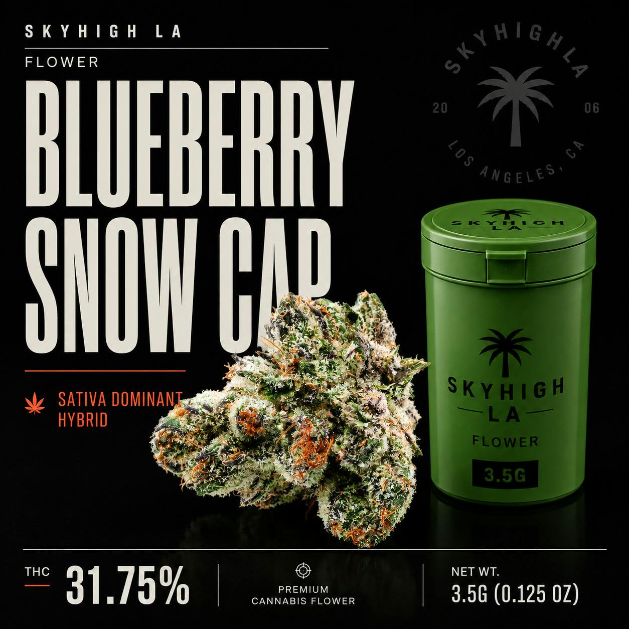 SkyHigh LA Flower: Blueberry Snow Cap