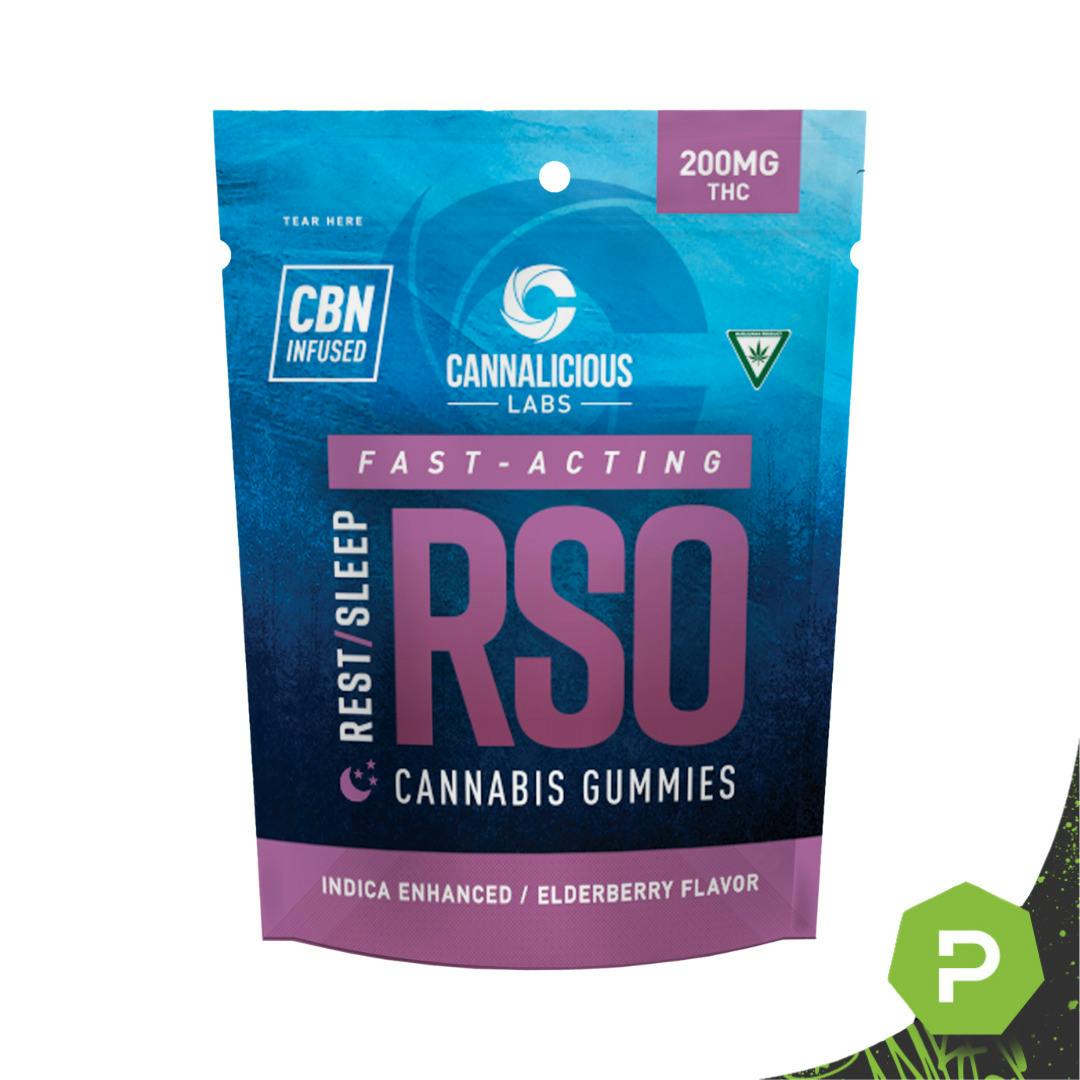 Cannalicious | 200mg RSO Rest Gummies | Elderberry