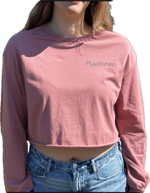 MAUVE LONG SLEEVED CROP TOP